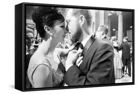 Couple Dancing Together at the Metropolitan Museum of Art Fashion Ball, NY, November 1960-Walter Sanders-Framed Stretched Canvas