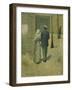 Couple dans la rue, 1887 Couple in a street. Canvas, 38,5 x 33 cm R.F. 1977-27.-Charles Angrand-Framed Giclee Print