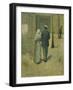 Couple dans la rue, 1887 Couple in a street. Canvas, 38,5 x 33 cm R.F. 1977-27.-Charles Angrand-Framed Giclee Print