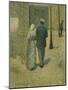 Couple dans la rue, 1887 Couple in a street. Canvas, 38,5 x 33 cm R.F. 1977-27.-Charles Angrand-Mounted Giclee Print