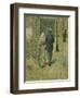 Couple dans la rue, 1887 Couple in a street. Canvas, 38,5 x 33 cm R.F. 1977-27.-Charles Angrand-Framed Premium Giclee Print