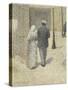 Couple dans la rue-Charles Angrand-Stretched Canvas