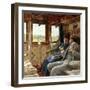 Couple dans un compartiment de train-Ricardo Lopez-Cabrera-Framed Giclee Print