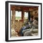 Couple dans un compartiment de train-Ricardo Lopez-Cabrera-Framed Giclee Print