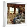 Couple dans un compartiment de train-Ricardo Lopez-Cabrera-Framed Giclee Print