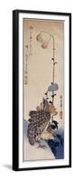 Couple de cailles et coquelicots-Ando Hiroshige-Framed Premium Giclee Print