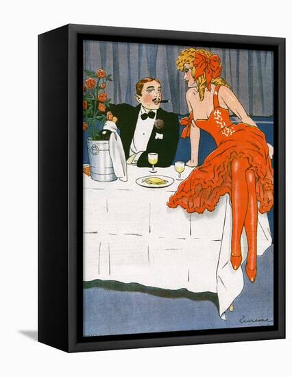 Couple Drinking 1908-null-Framed Stretched Canvas