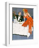 Couple Drinking 1908-null-Framed Photographic Print