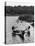 Couple Drinking Beer at Inner Tube Floating Party on the Apple River-Alfred Eisenstaedt-Stretched Canvas