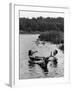 Couple Drinking Beer at Inner Tube Floating Party on the Apple River-Alfred Eisenstaedt-Framed Photographic Print