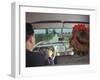 Couple Driving in Studebaker Down Country Road. 1946-Bernard Hoffman-Framed Photographic Print