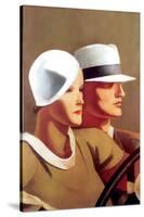 Couple Driving-Marcello Dudovich-Stretched Canvas