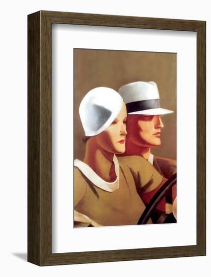 Couple Driving-Marcello Dudovich-Framed Premium Giclee Print