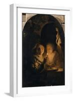 Couple éclairé par une bougie-Godfried Schalcken-Framed Giclee Print