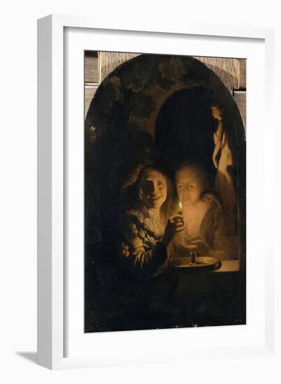 Couple éclairé par une bougie-Godfried Schalcken-Framed Giclee Print