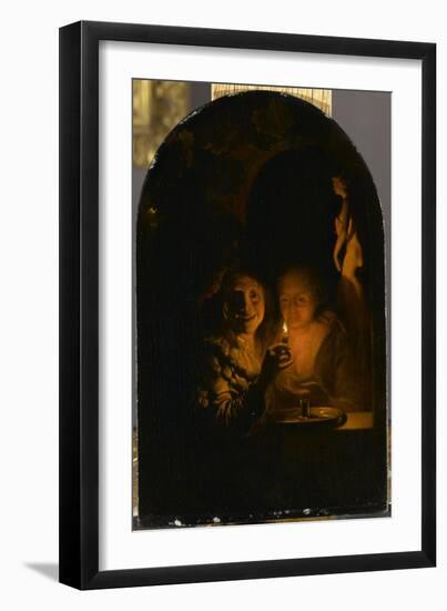 Couple éclairé par une bougie-Godfried Schalcken-Framed Giclee Print