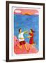 Couple Embracing on Beach, 2003-Julie Nicholls-Framed Giclee Print