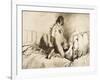 Couple Engaged in Foreplay, Plate 6 from Liebe-Mihaly von Zichy-Framed Giclee Print