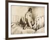 Couple Engaged in Foreplay, Plate 6 from Liebe-Mihaly von Zichy-Framed Giclee Print