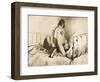 Couple Engaged in Foreplay, Plate 6 from Liebe-Mihaly von Zichy-Framed Giclee Print