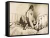 Couple Engaged in Foreplay, Plate 6 from Liebe-Mihaly von Zichy-Framed Stretched Canvas