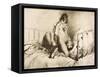 Couple Engaged in Foreplay, Plate 6 from Liebe-Mihaly von Zichy-Framed Stretched Canvas