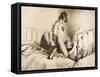 Couple Engaged in Foreplay, Plate 6 from Liebe-Mihaly von Zichy-Framed Stretched Canvas