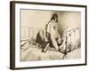 Couple Engaged in Foreplay, Plate 6 from Liebe-Mihaly von Zichy-Framed Giclee Print