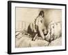 Couple Engaged in Foreplay, Plate 6 from Liebe-Mihaly von Zichy-Framed Giclee Print