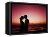 Couple Enjoying a Romantic Sunset on the Beach-Bill Bachmann-Framed Stretched Canvas