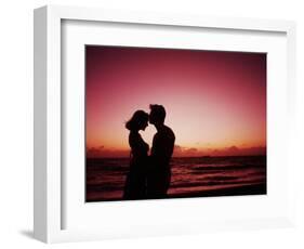 Couple Enjoying a Romantic Sunset on the Beach-Bill Bachmann-Framed Photographic Print