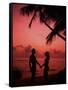 Couple Enjoying a Romantic Sunset on the Beach-Bill Bachmann-Framed Stretched Canvas