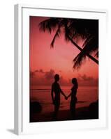 Couple Enjoying a Romantic Sunset on the Beach-Bill Bachmann-Framed Photographic Print