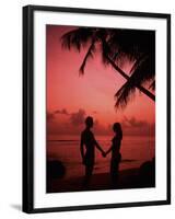 Couple Enjoying a Romantic Sunset on the Beach-Bill Bachmann-Framed Photographic Print