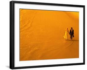 Couple Enjoying a Romantic Sunset on the Beach-Bill Bachmann-Framed Photographic Print