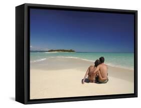 Couple Enjoying Honeymoon on Remote Island of Nosy Iranja, Off Coast of Madagascar, Indian Ocean-Michael Runkel-Framed Stretched Canvas