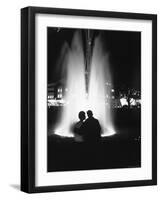 Couple Enjoying One of the Fountains at the Seattle World's Fair-Ralph Crane-Framed Photographic Print