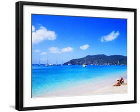 Couple Enjoying Princess Margaret Beach in Bequia, Grenadines-Bill Bachmann-Framed Photographic Print