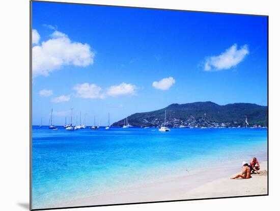 Couple Enjoying Princess Margaret Beach in Bequia, Grenadines-Bill Bachmann-Mounted Photographic Print