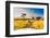 Couple enjoying view at a safari camp, Zululand, South Africa-Laura Grier-Framed Photographic Print