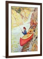 Couple Fishing Near a Waterfall-Philip Russell Goodwin-Framed Giclee Print