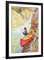 Couple Fishing Near a Waterfall-Philip Russell Goodwin-Framed Giclee Print