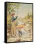 Couple Fishing on a River-null-Framed Stretched Canvas