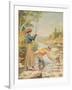 Couple Fishing on a River-null-Framed Giclee Print