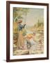 Couple Fishing on a River-null-Framed Giclee Print