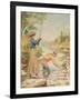 Couple Fishing on a River-null-Framed Giclee Print