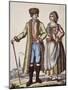 Couple from Prague, by Jacques Grasset De Saint - Sauveur (1757 - 1810)-null-Mounted Giclee Print