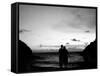 Couple Gazing at Horizon on Acapulco Beach-null-Framed Stretched Canvas