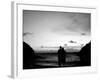 Couple Gazing at Horizon on Acapulco Beach-null-Framed Photographic Print