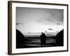 Couple Gazing at Horizon on Acapulco Beach-null-Framed Photographic Print